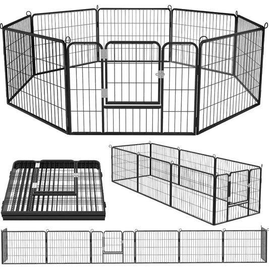 Heavy Duty Metal Dog Playpen - Indoor/Outdoor Pet Pen